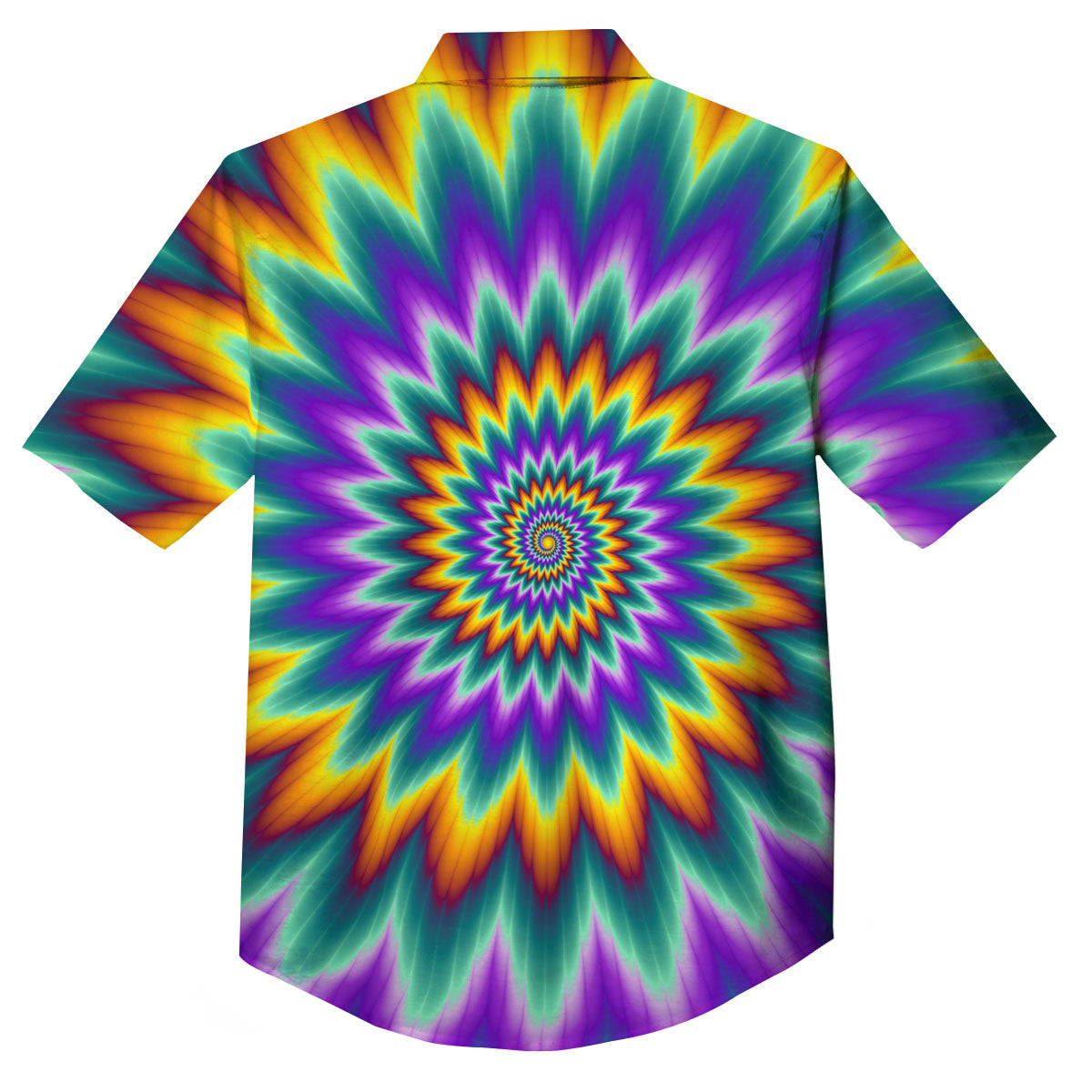 Illusion Optical Rave Psychedelic Button Up Shirt-grizzshop