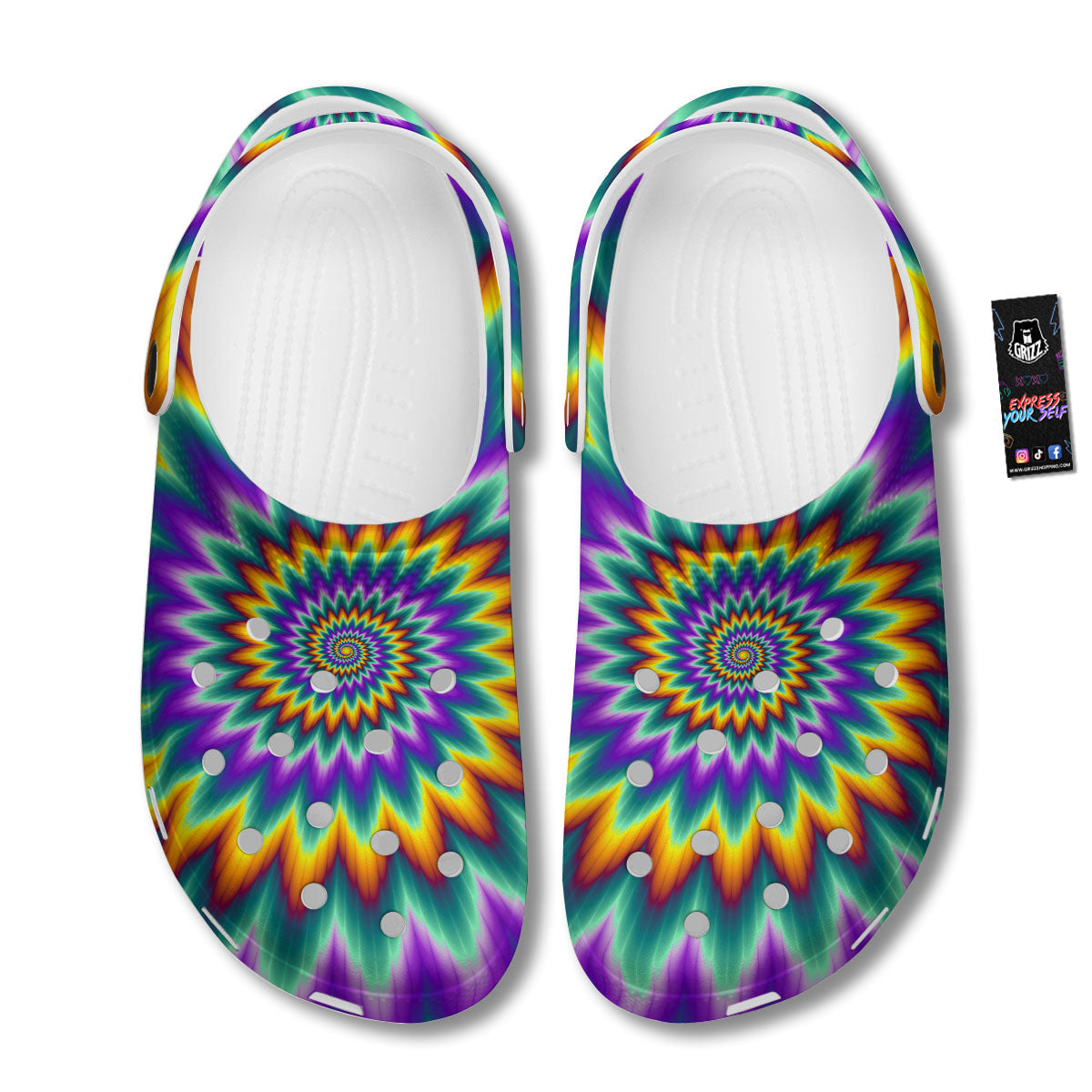 Illusion Optical Rave Psychedelic Clog-grizzshop