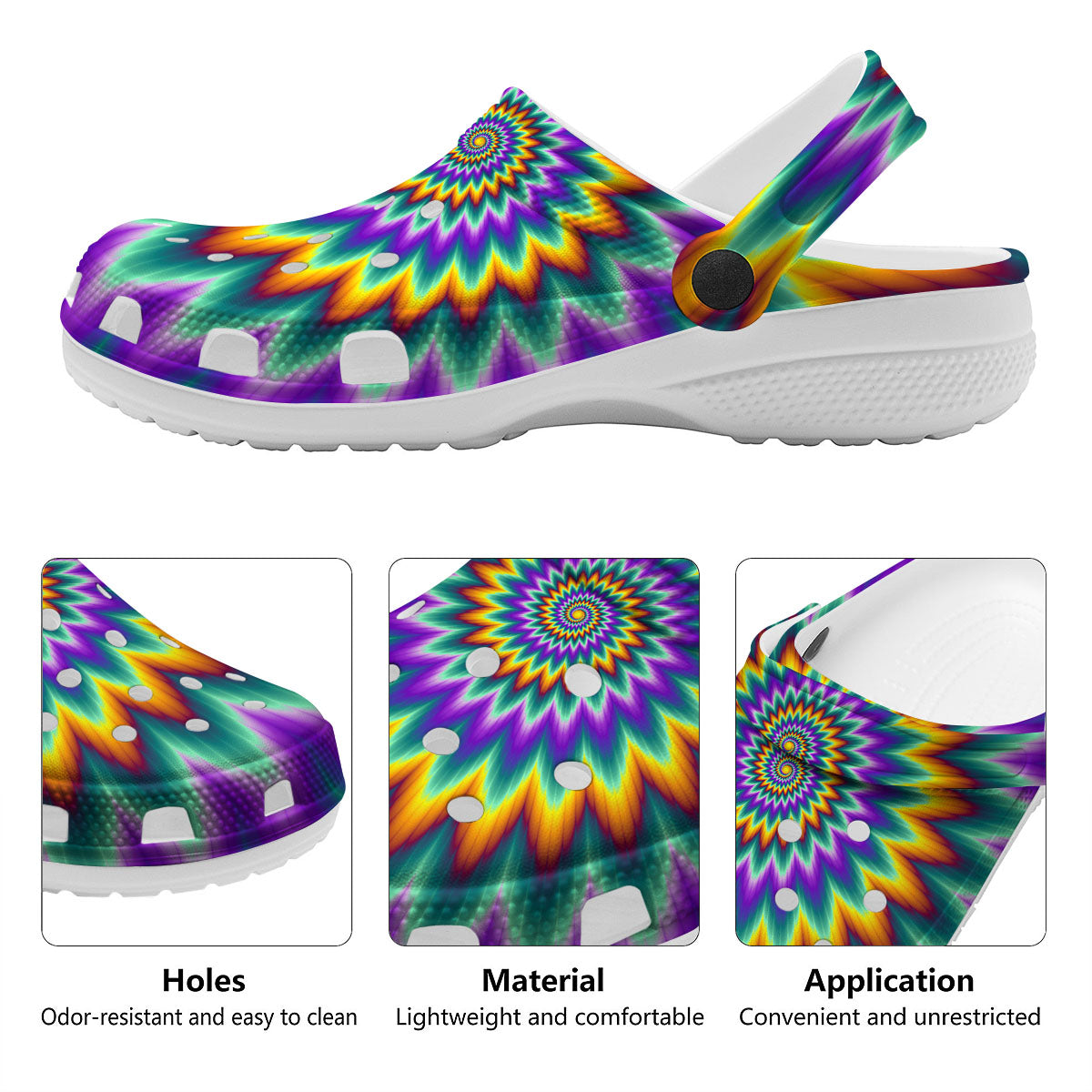 Illusion Optical Rave Psychedelic Clog-grizzshop