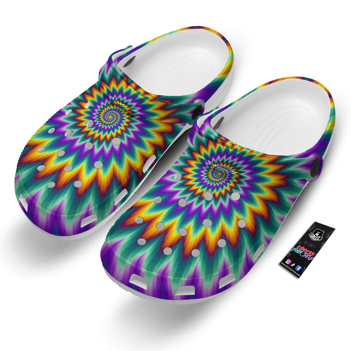 Illusion Optical Rave Psychedelic Clog-grizzshop