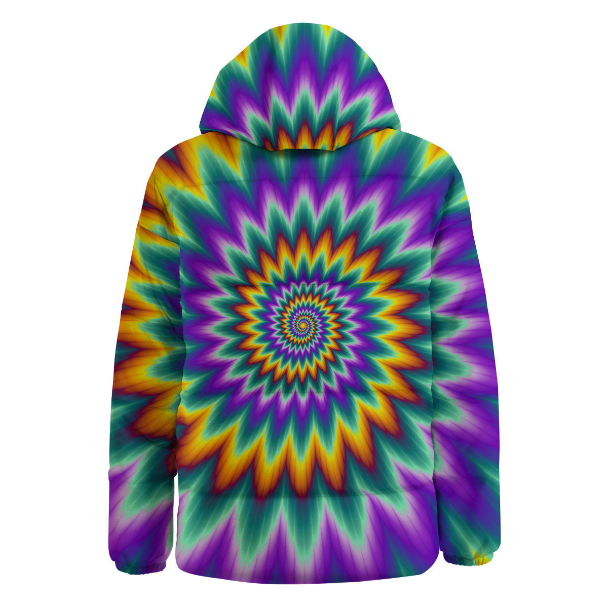 Illusion Optical Rave Psychedelic Down Jacket-grizzshop