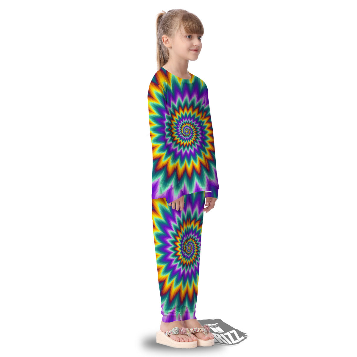 Illusion Optical Rave Psychedelic Kid's Pajamas-grizzshop