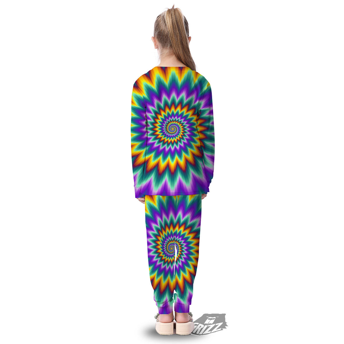 Illusion Optical Rave Psychedelic Kid's Pajamas-grizzshop
