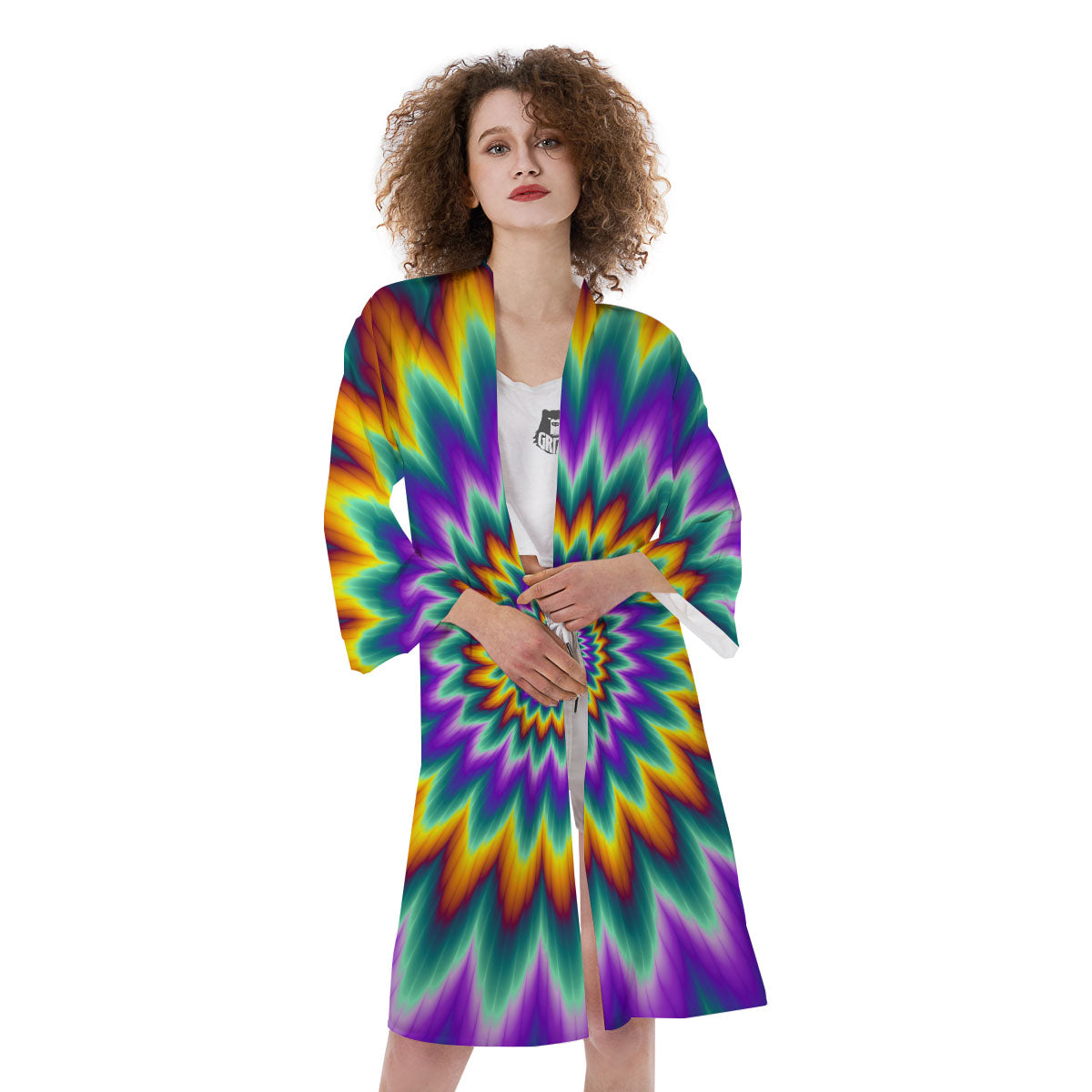 Illusion Optical Rave Psychedelic Kimono-grizzshop
