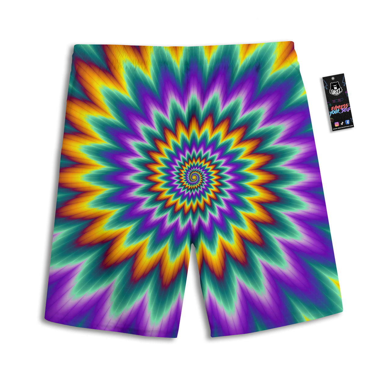Illusion Optical Rave Psychedelic Men's Athletic Shorts