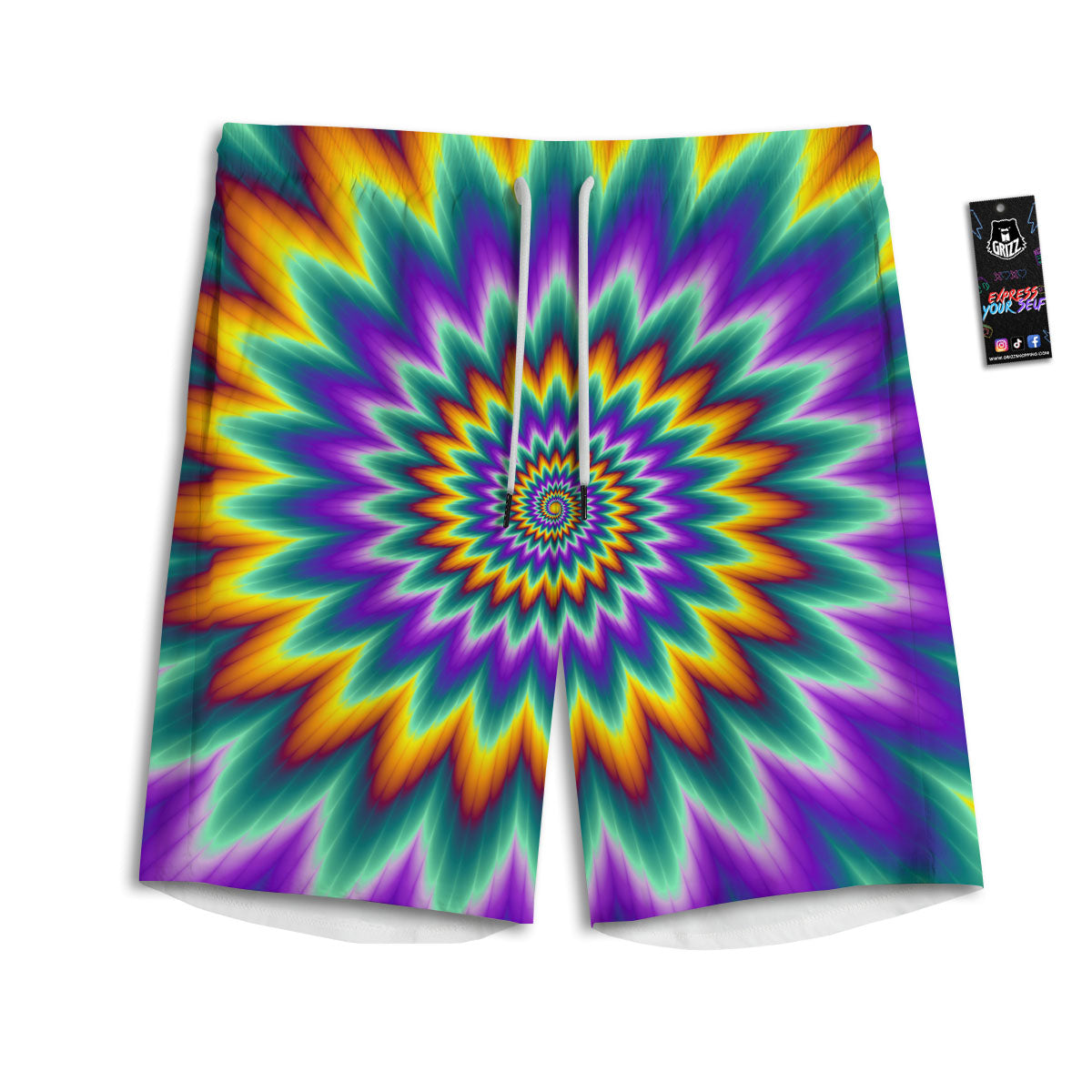 Illusion Optical Rave Psychedelic Men's Athletic Shorts