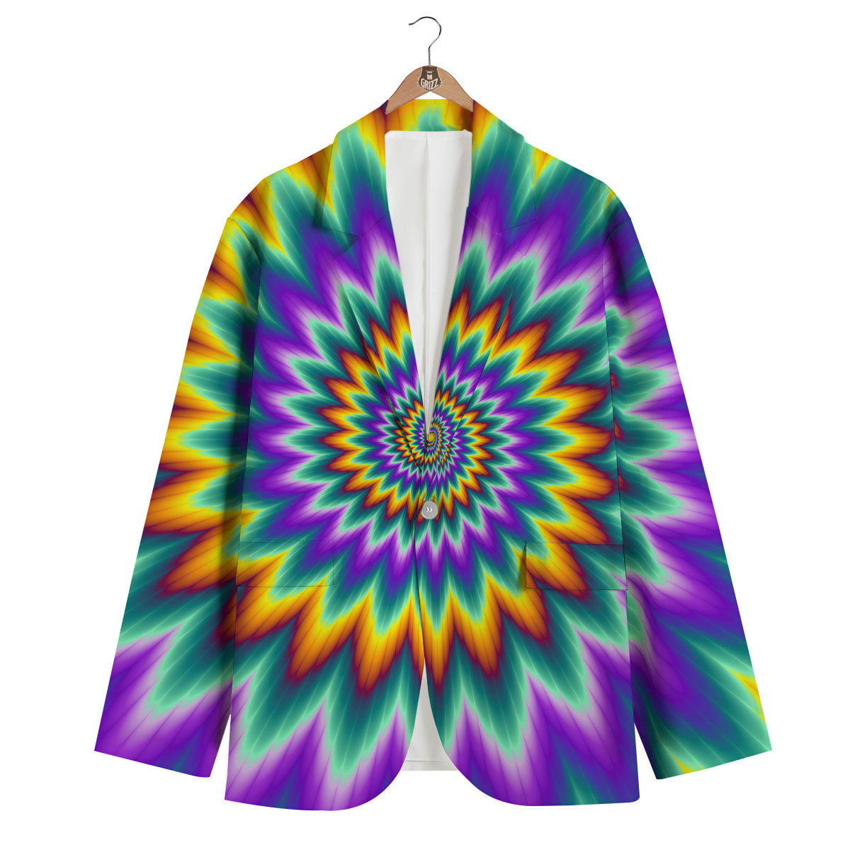Illusion Optical Rave Psychedelic Men's Blazer-grizzshop