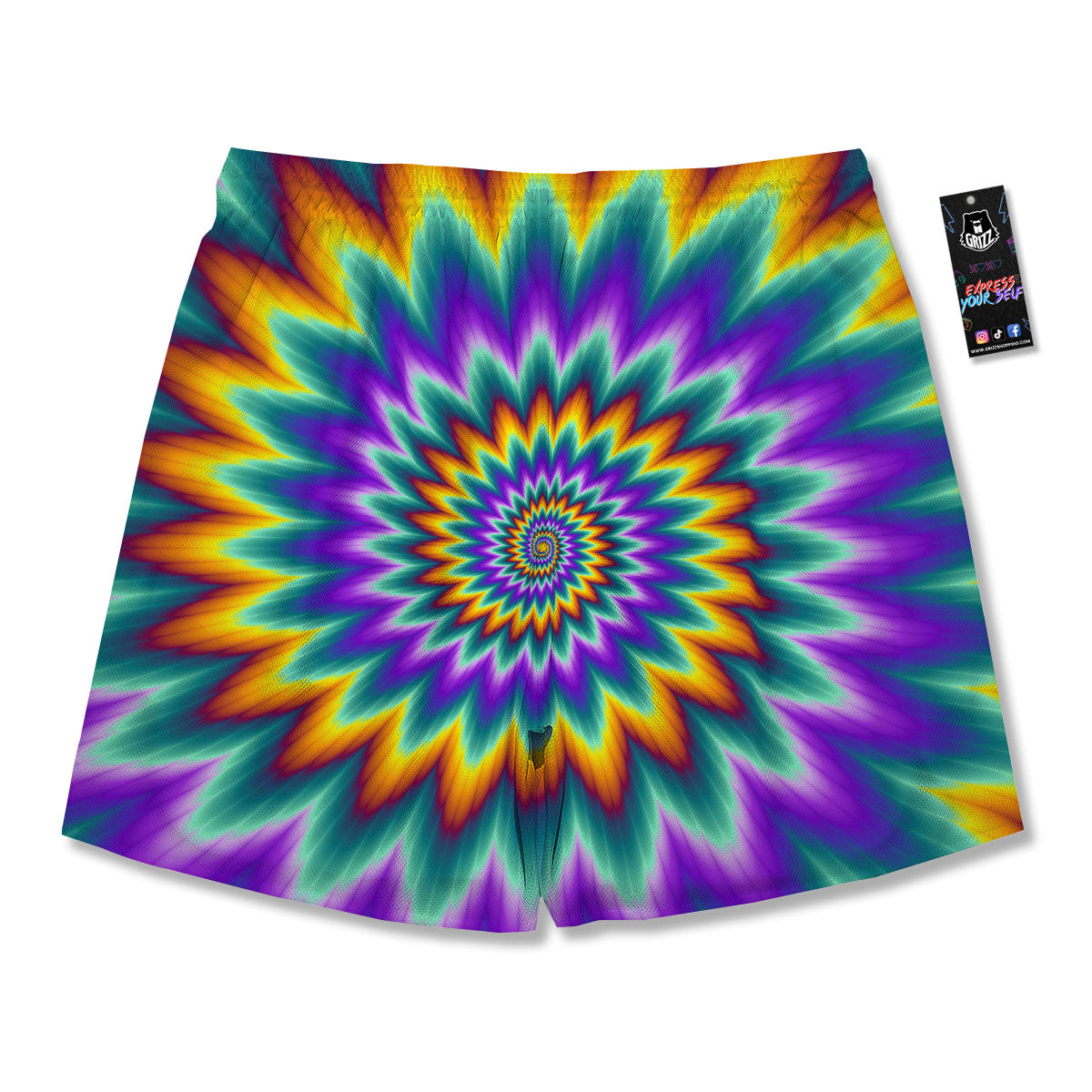 Illusion Optical Rave Psychedelic Men's Running Shorts-grizzshop
