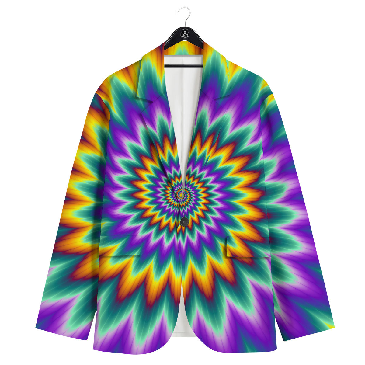 Illusion Optical Rave Psychedelic Men's Sport Coat-grizzshop