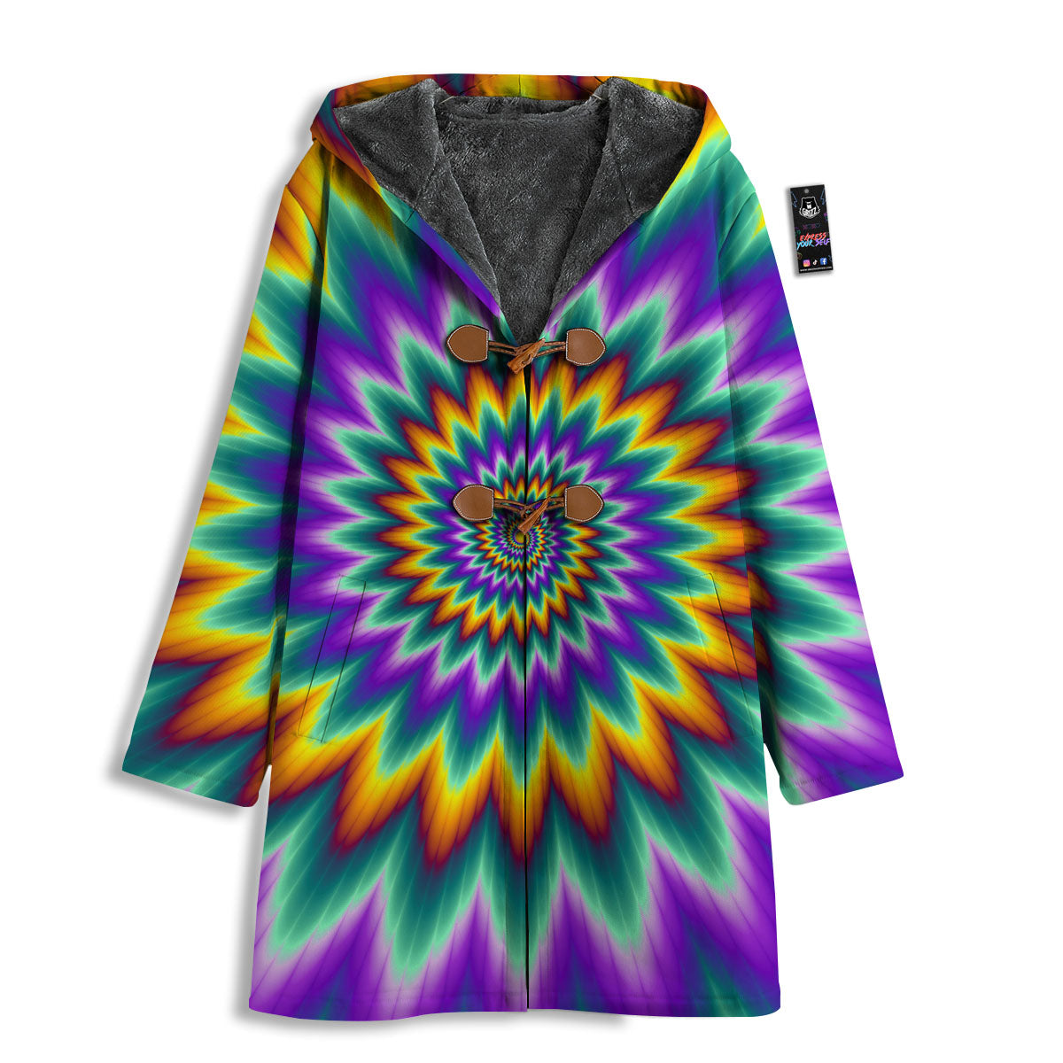 Illusion Optical Rave Psychedelic Men's Windbreaker Jacket-grizzshop