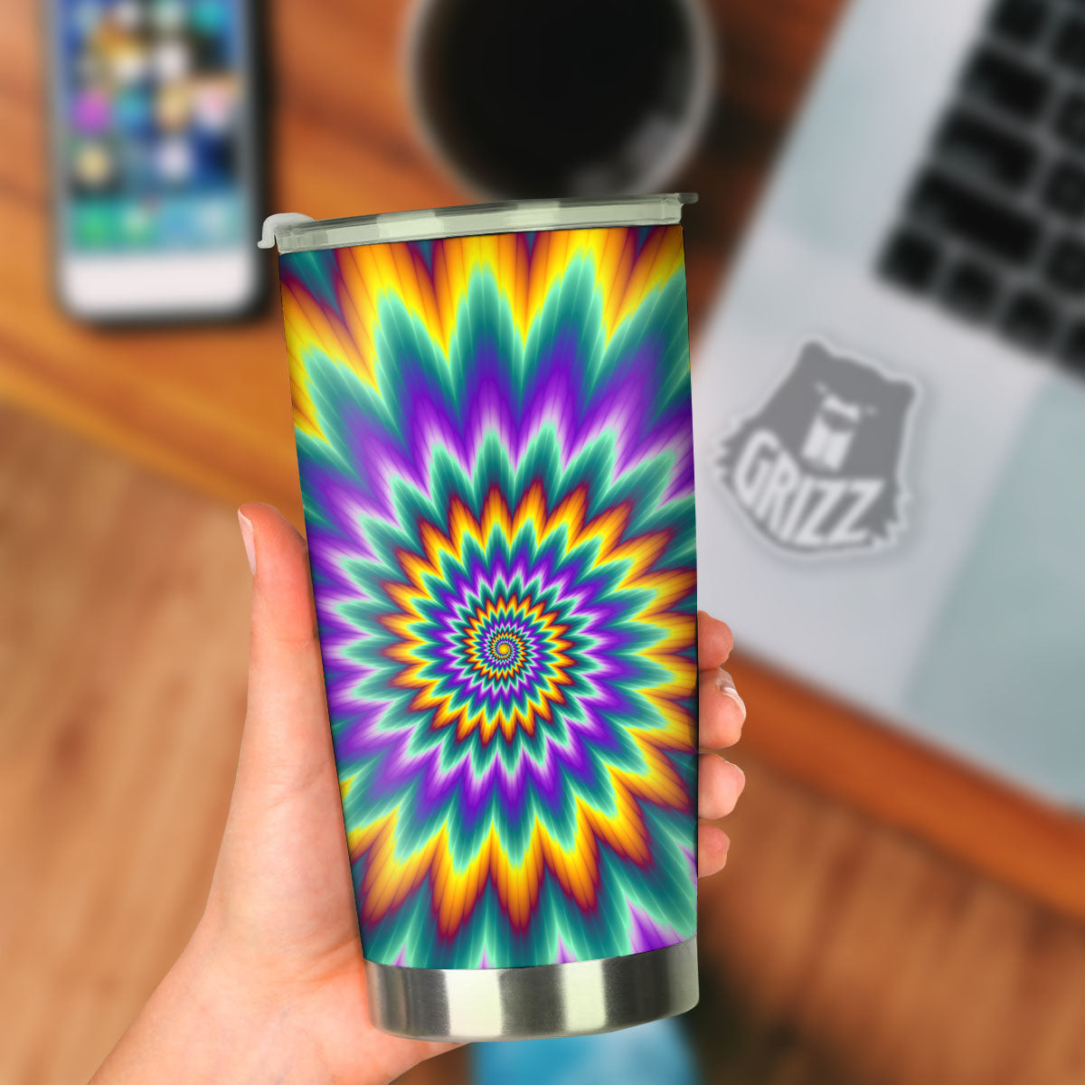 Illusion Optical Rave Psychedelic Tumbler-grizzshop