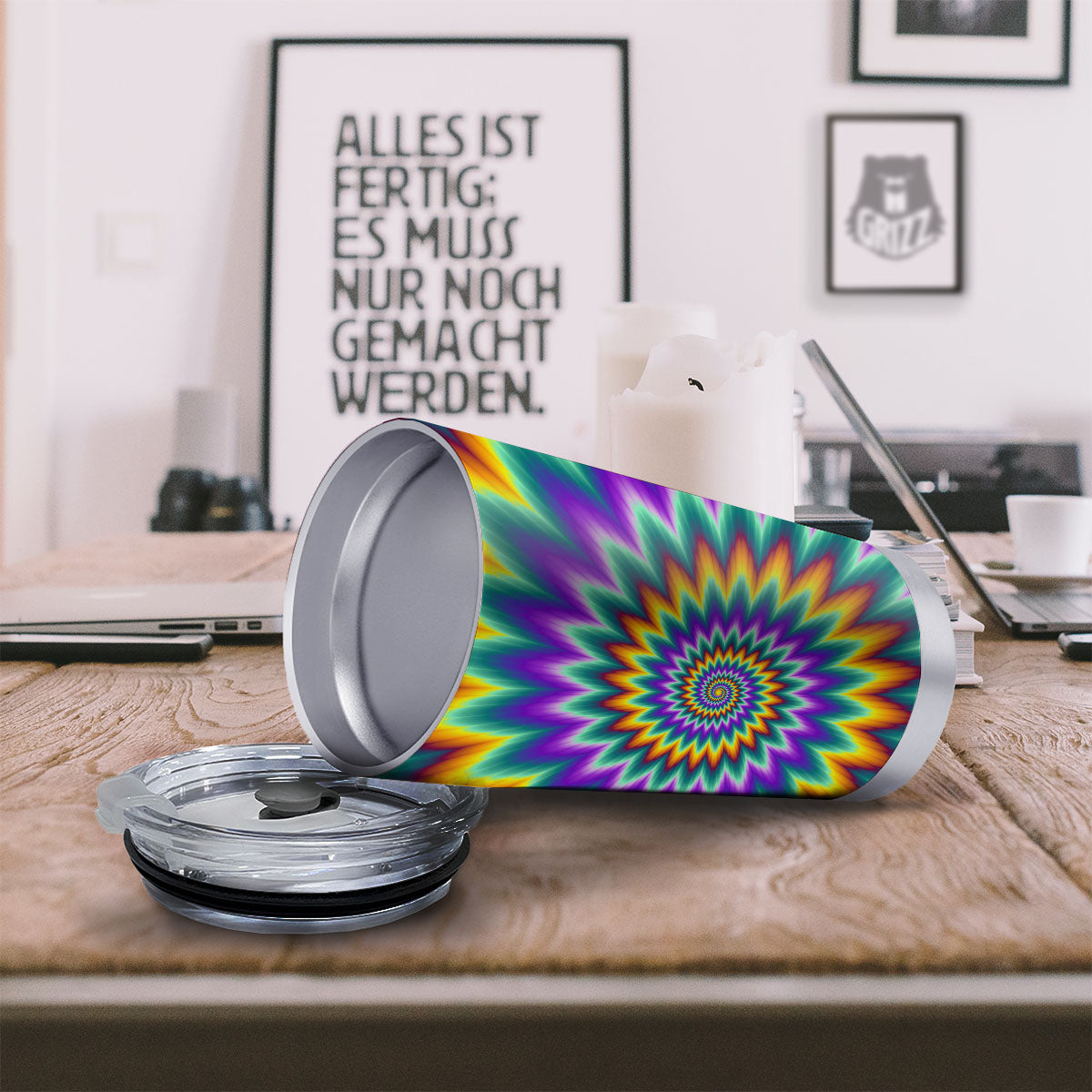 Illusion Optical Rave Psychedelic Tumbler-grizzshop