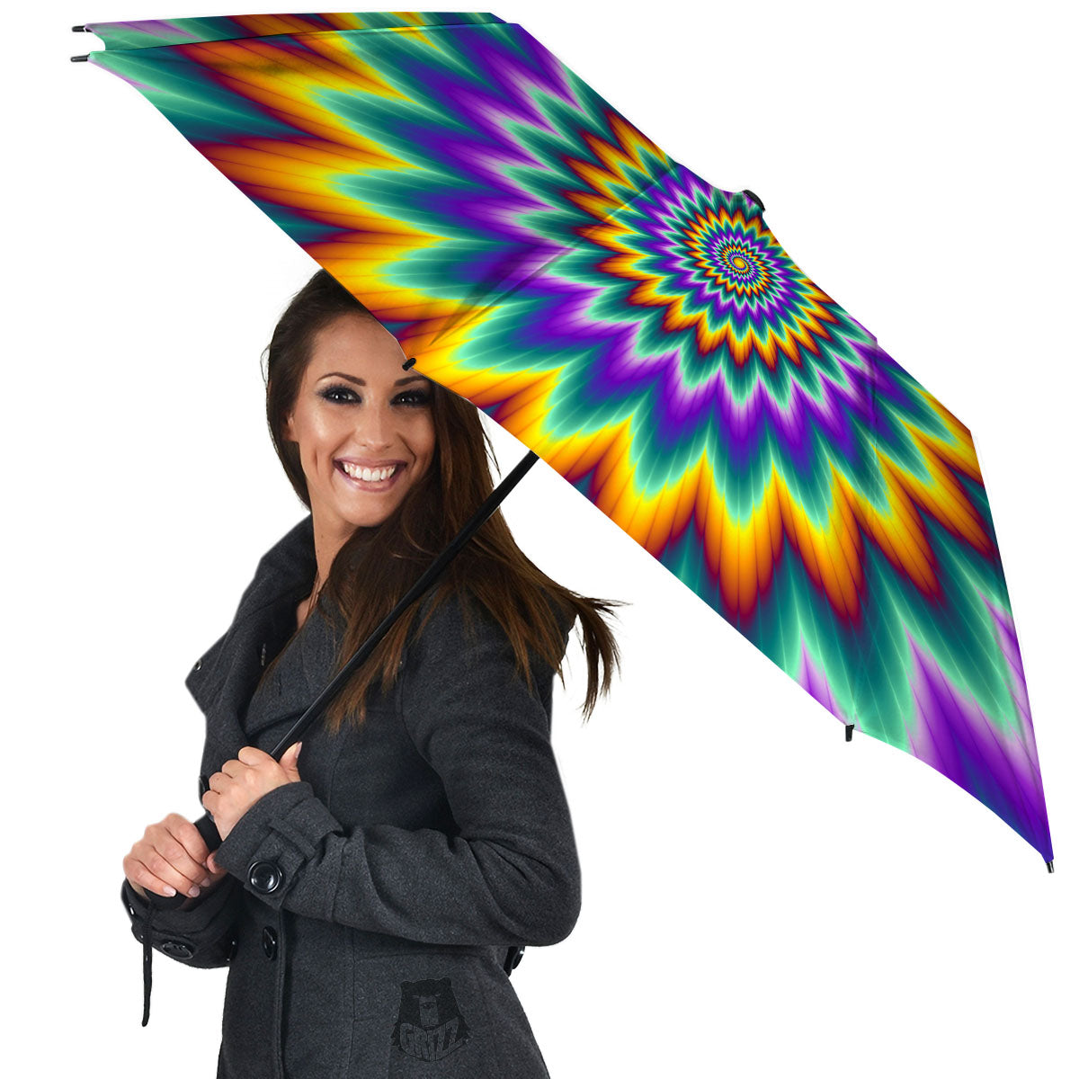 Illusion Optical Rave Psychedelic Umbrella-grizzshop