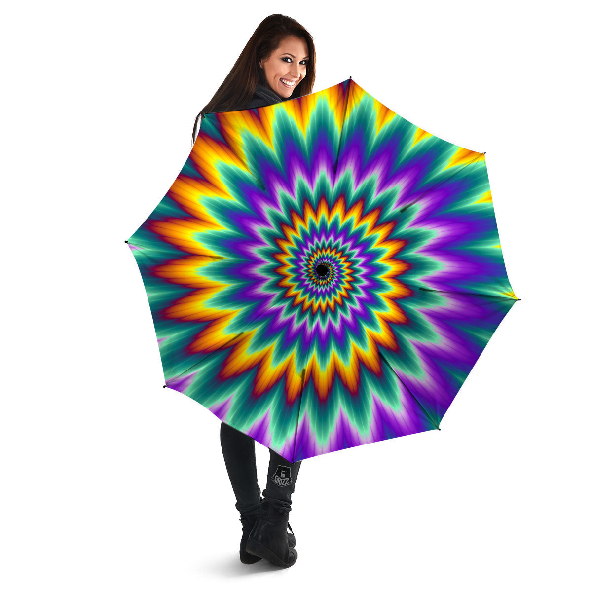 Illusion Optical Rave Psychedelic Umbrella-grizzshop