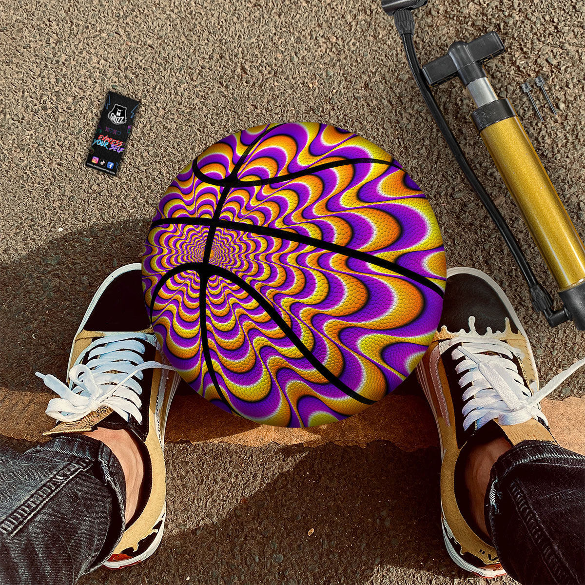 Illusion Optical Wave Psychedelic Basketball-grizzshop