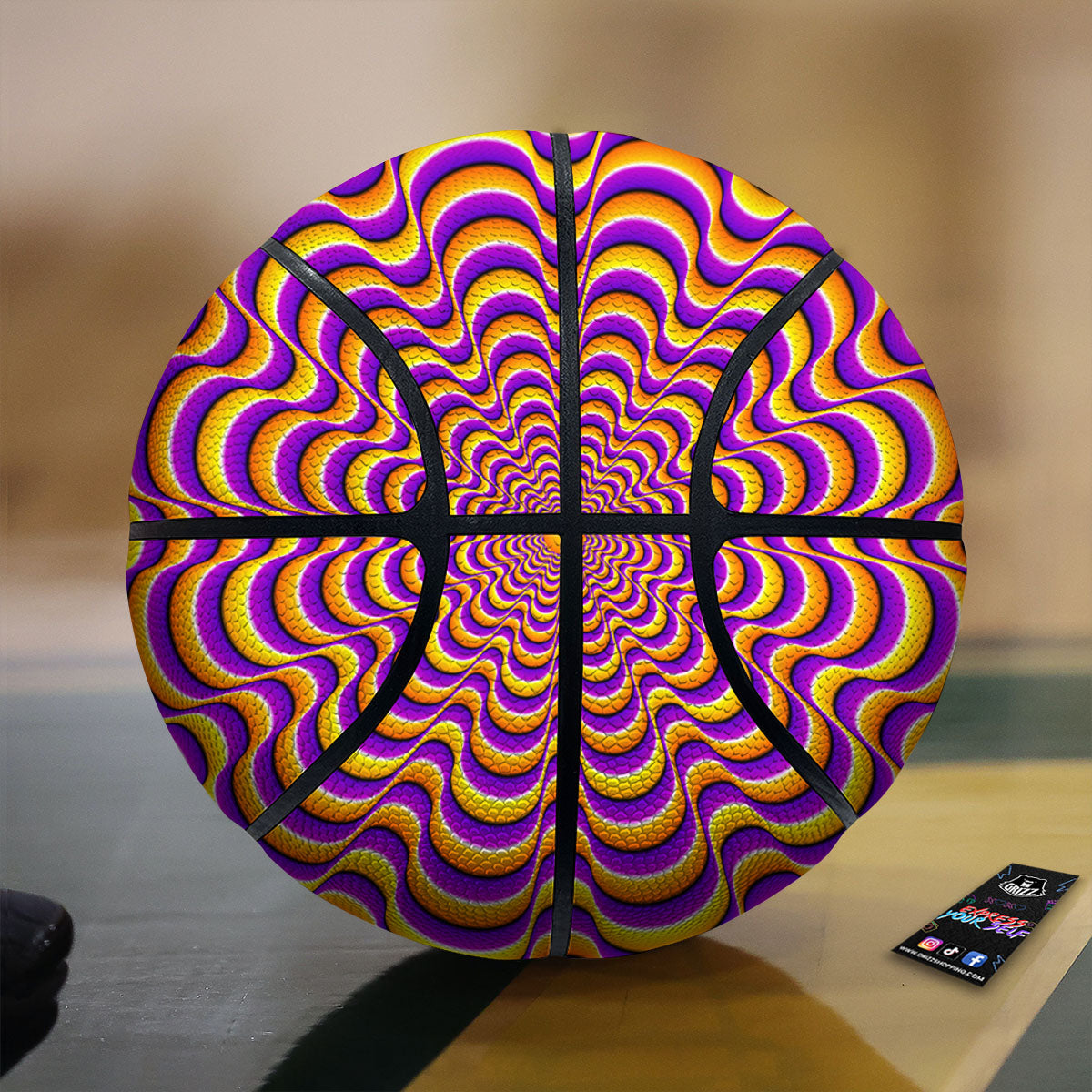 Illusion Optical Wave Psychedelic Basketball-grizzshop