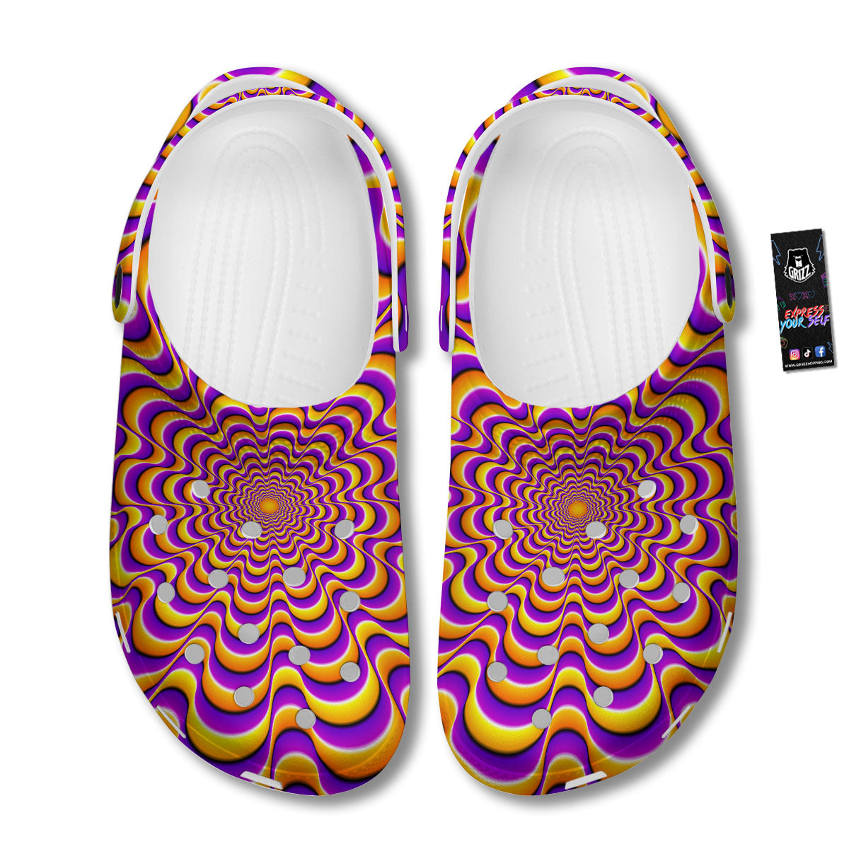 Illusion Optical Wave Psychedelic Clog-grizzshop