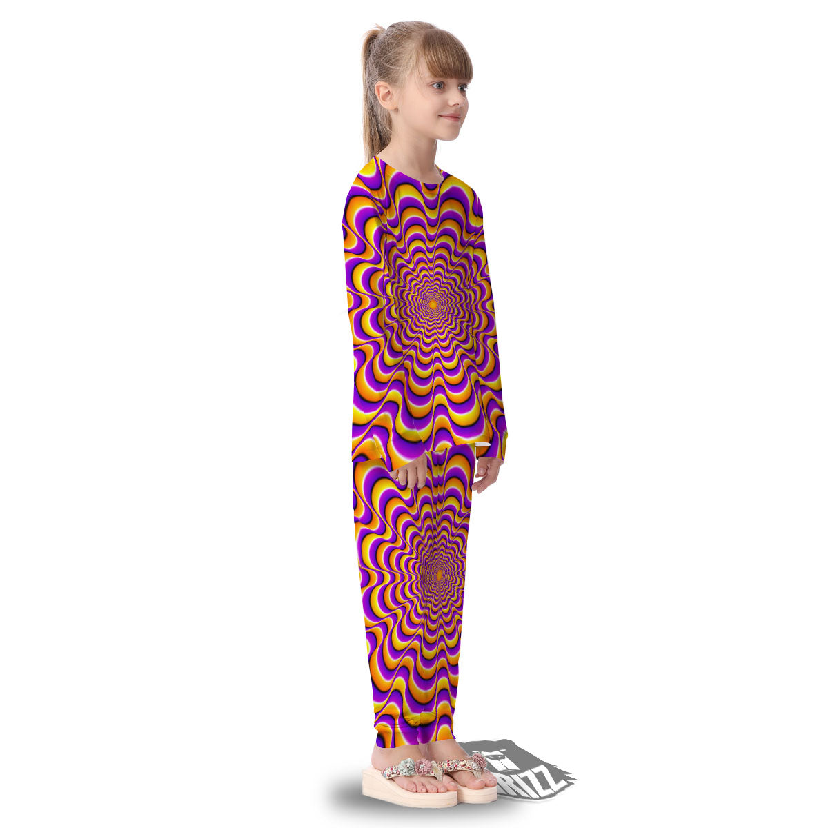 Illusion Optical Wave Psychedelic Kid's Pajamas-grizzshop
