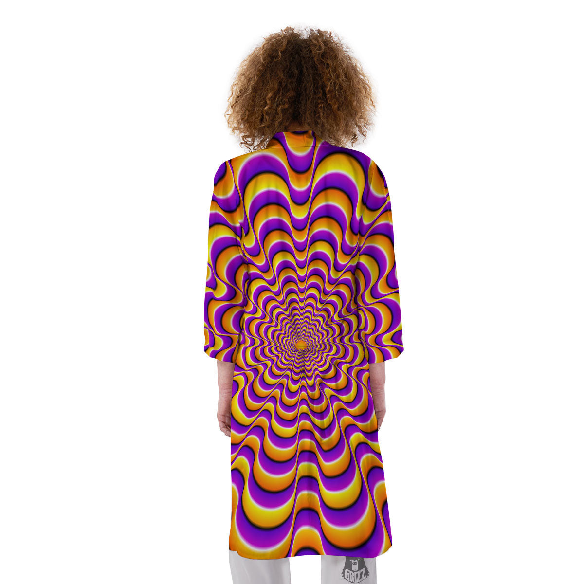 Illusion Optical Wave Psychedelic Kimono-grizzshop