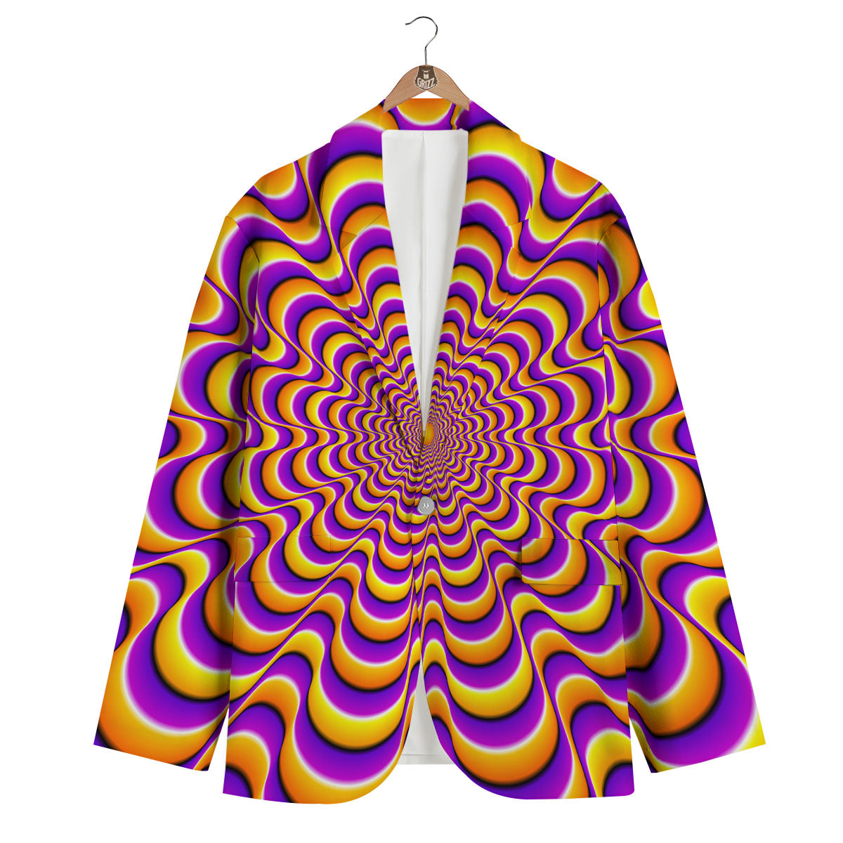 Illusion Optical Wave Psychedelic Men's Blazer-grizzshop