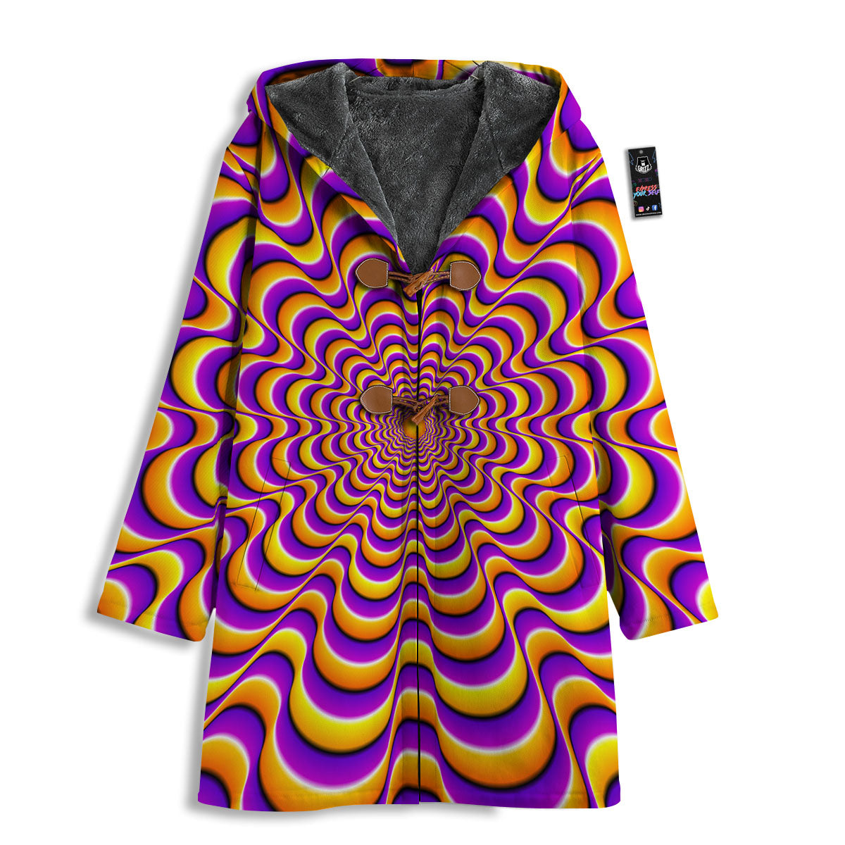 Illusion Optical Wave Psychedelic Men's Windbreaker Jacket-grizzshop