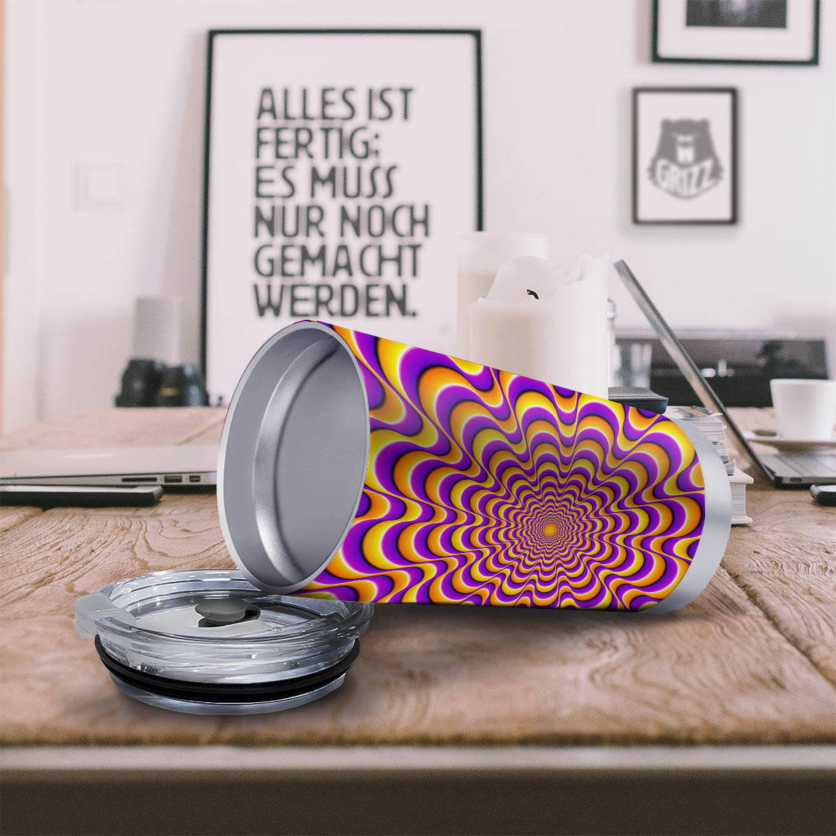 Illusion Optical Wave Psychedelic Tumbler-grizzshop