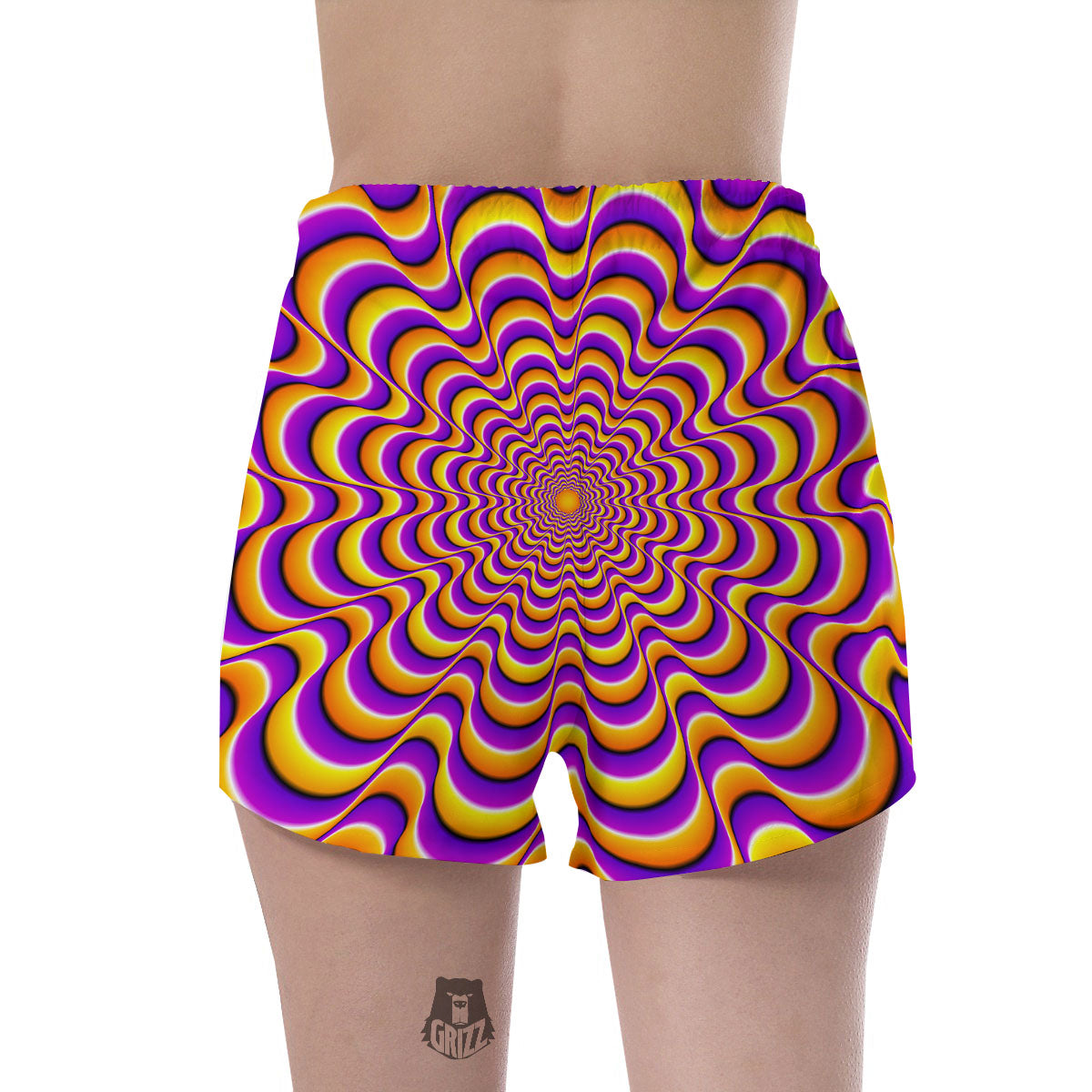 Illusion Optical Wave Psychedelic Women's Shorts-grizzshop