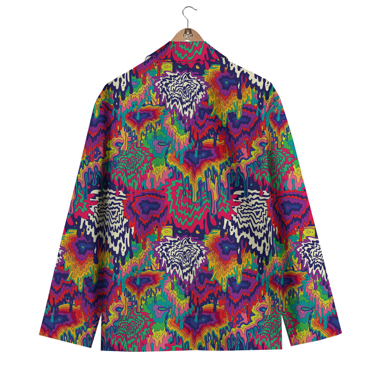 Illusion Psychedelic Print Pattern Men's Blazer-grizzshop