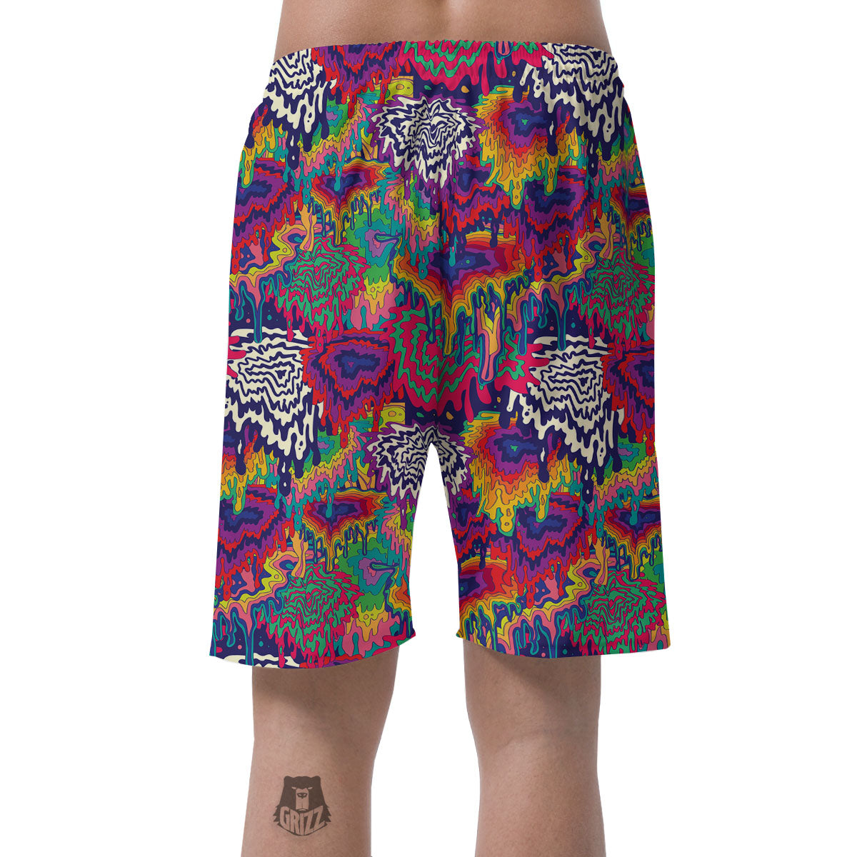 Illusion Psychedelic Print Pattern Men's Shorts-grizzshop