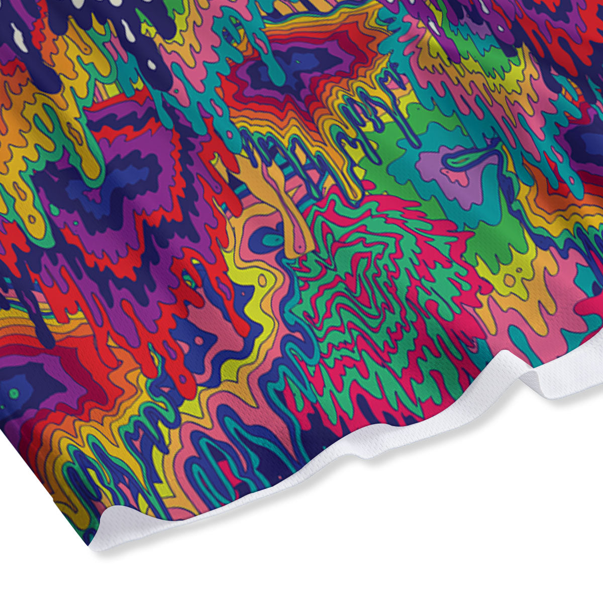 Illusion Psychedelic Print Pattern Mesh Shorts