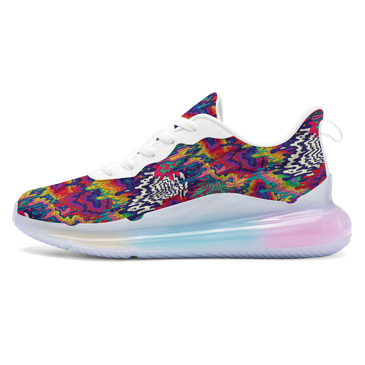 Illusion Psychedelic Print Pattern Running Sneakers-grizzshop