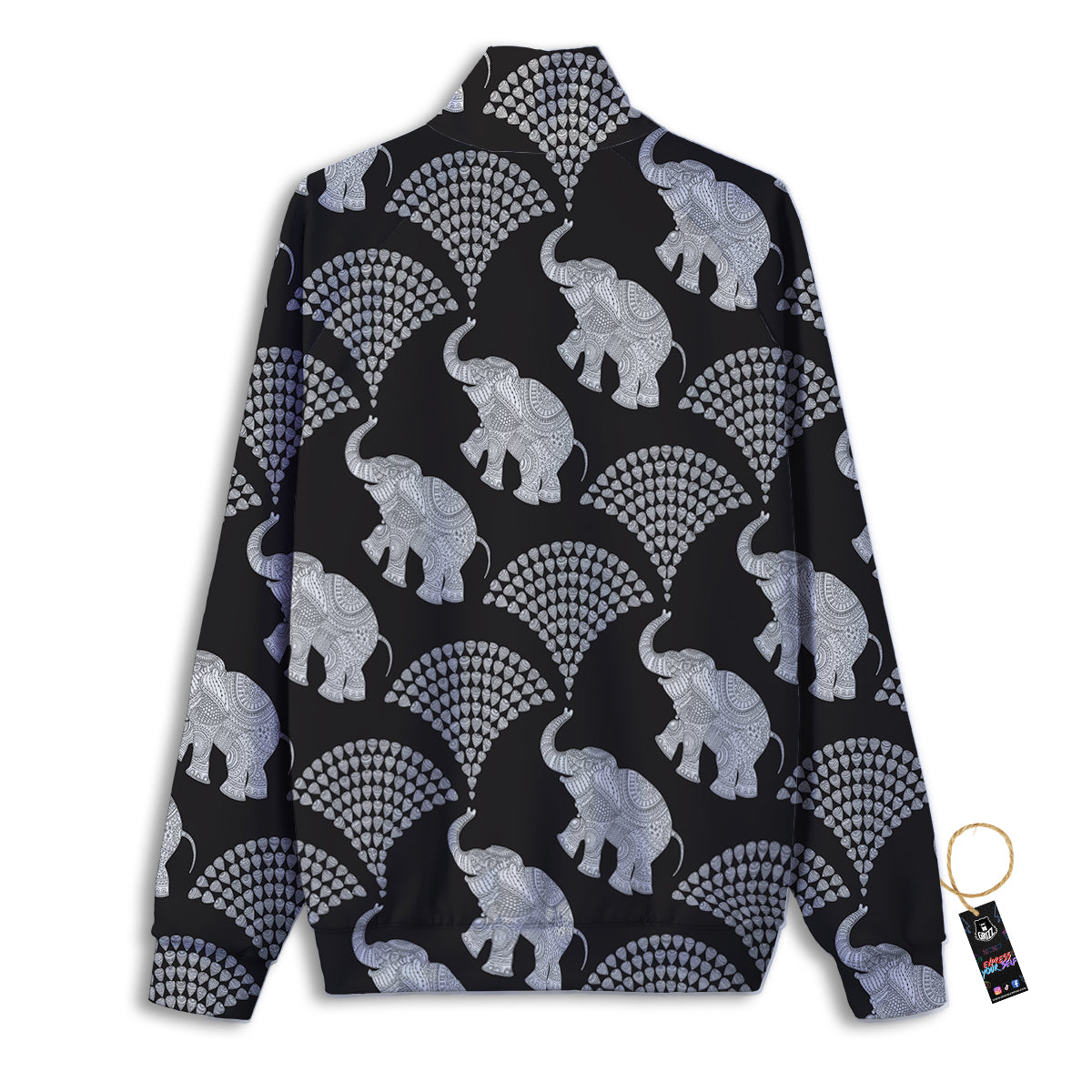 Illusion Psychedelic Print Pattern Track Jacket-grizzshop