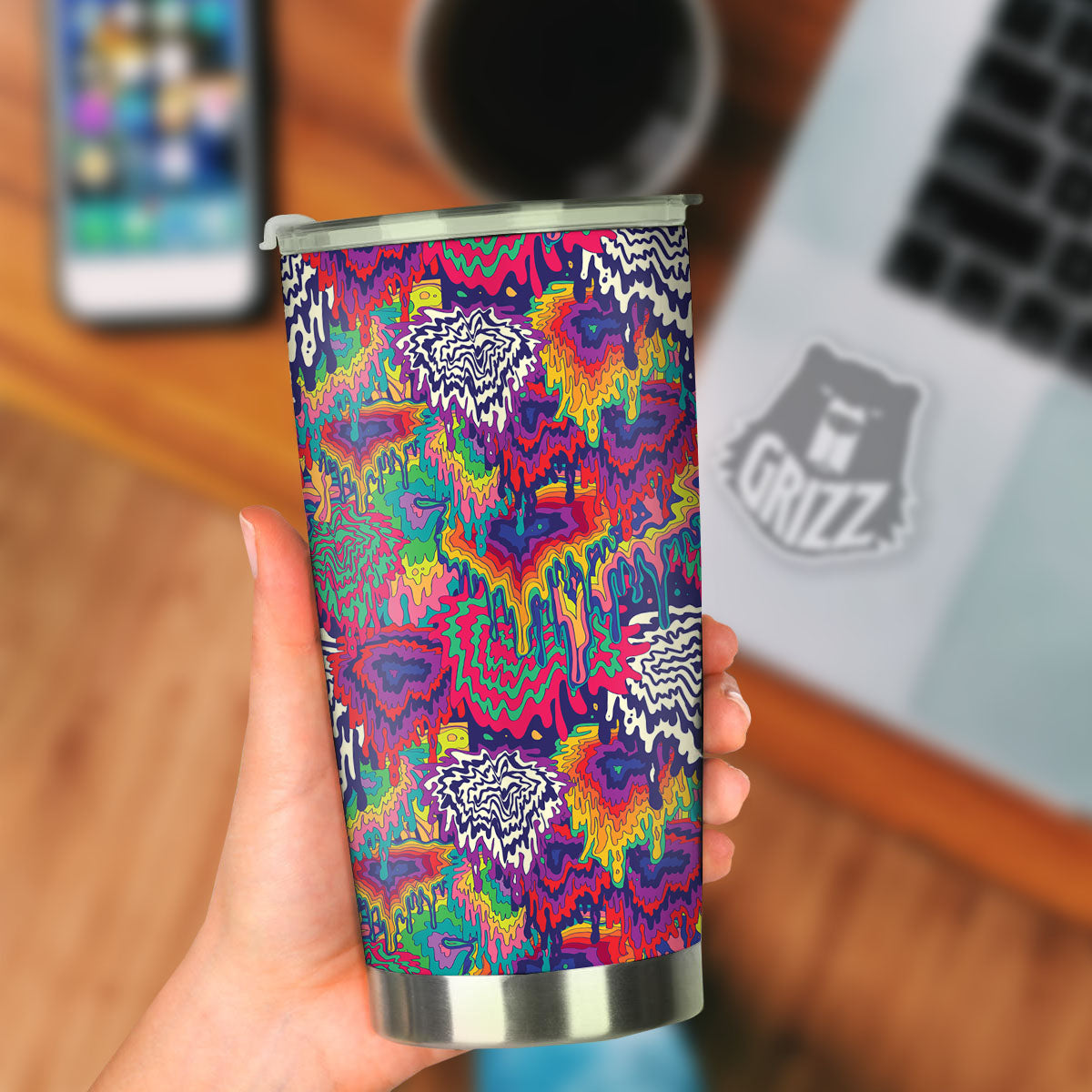 Illusion Psychedelic Print Pattern Tumbler-grizzshop