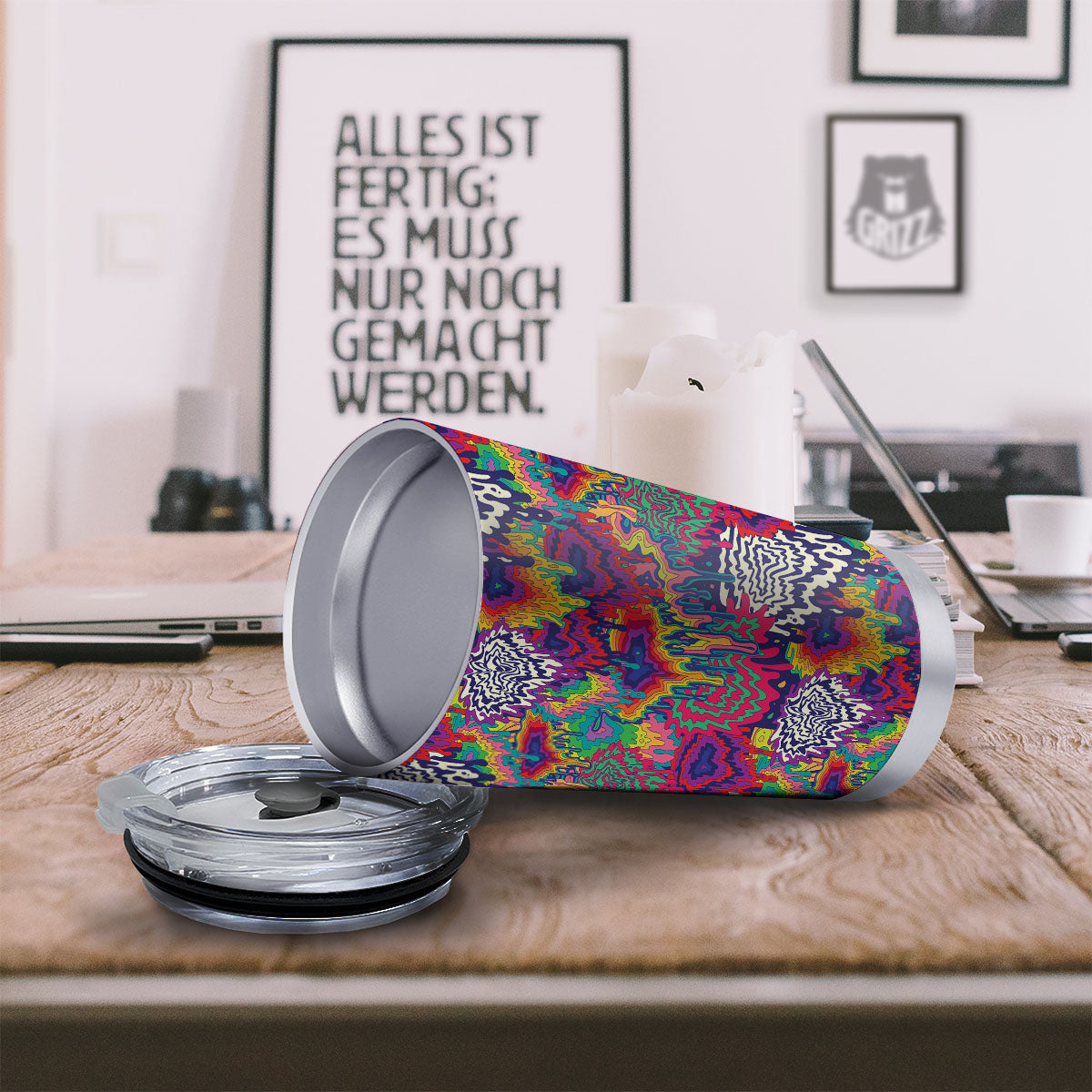 Illusion Psychedelic Print Pattern Tumbler-grizzshop