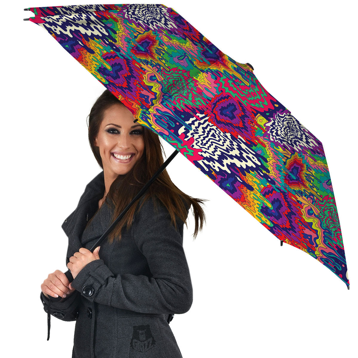 Illusion Psychedelic Print Pattern Umbrella-grizzshop