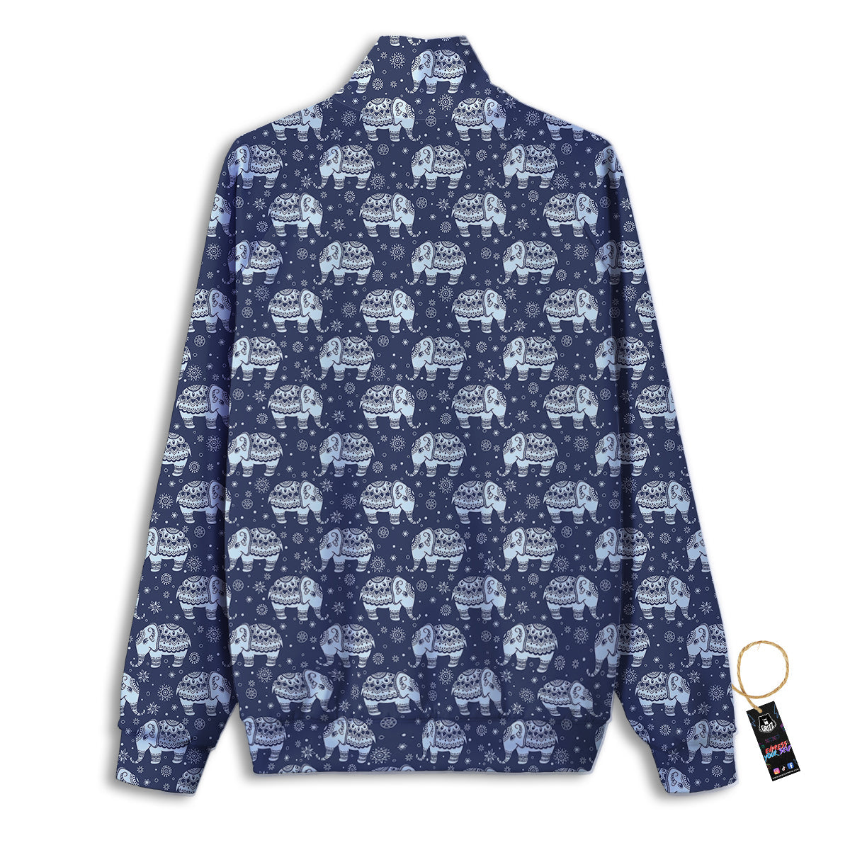 In Flames Skull Print Pattern Track Jacket-grizzshop