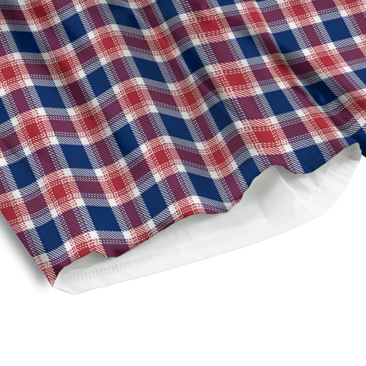 Independence Day American Plaid Print Men's Athletic Shorts
