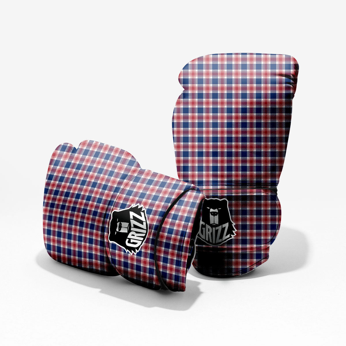Independence Day American Plaid Print Pro Boxing Glove