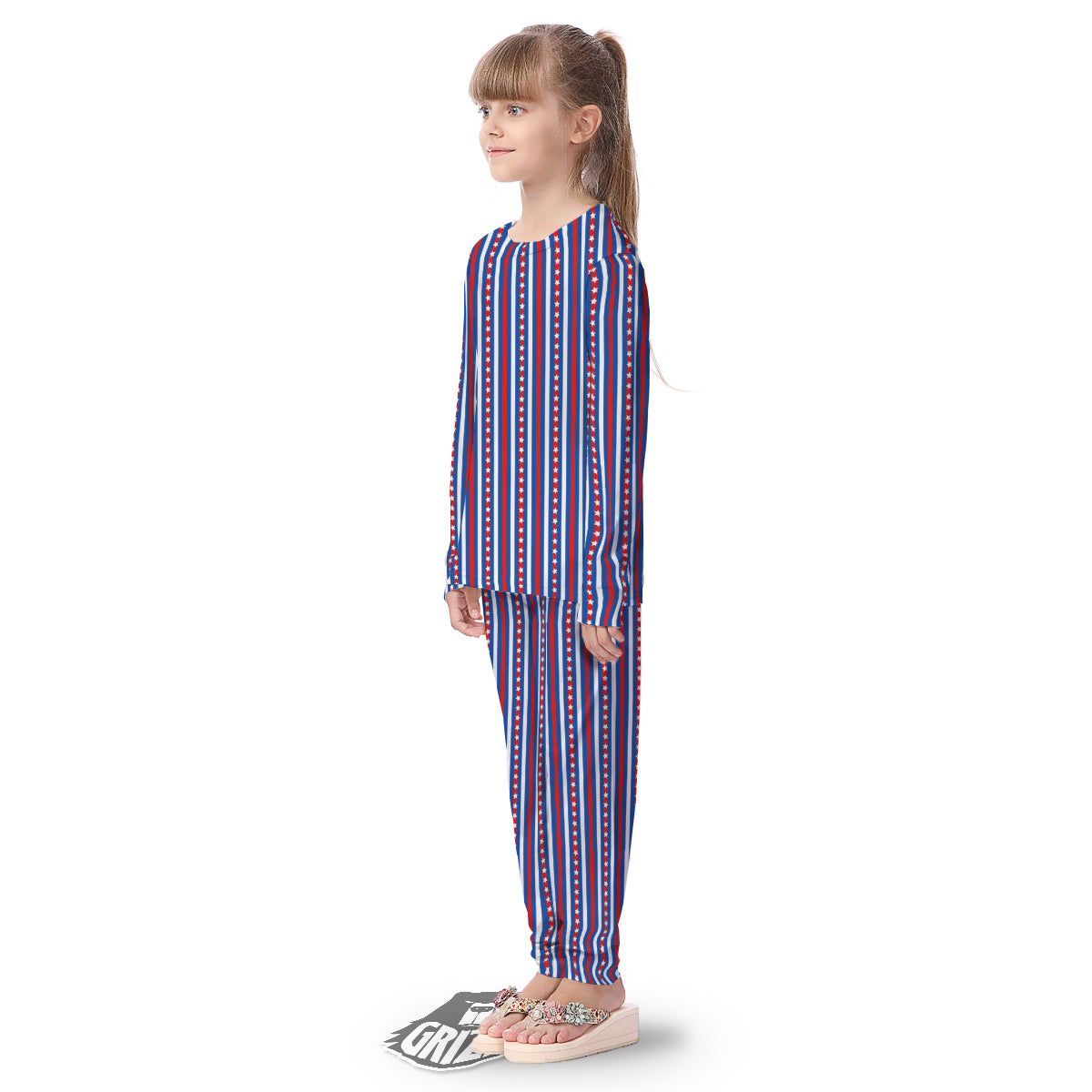 Independence Day USA Print Pattern Kid's Pajamas-grizzshop