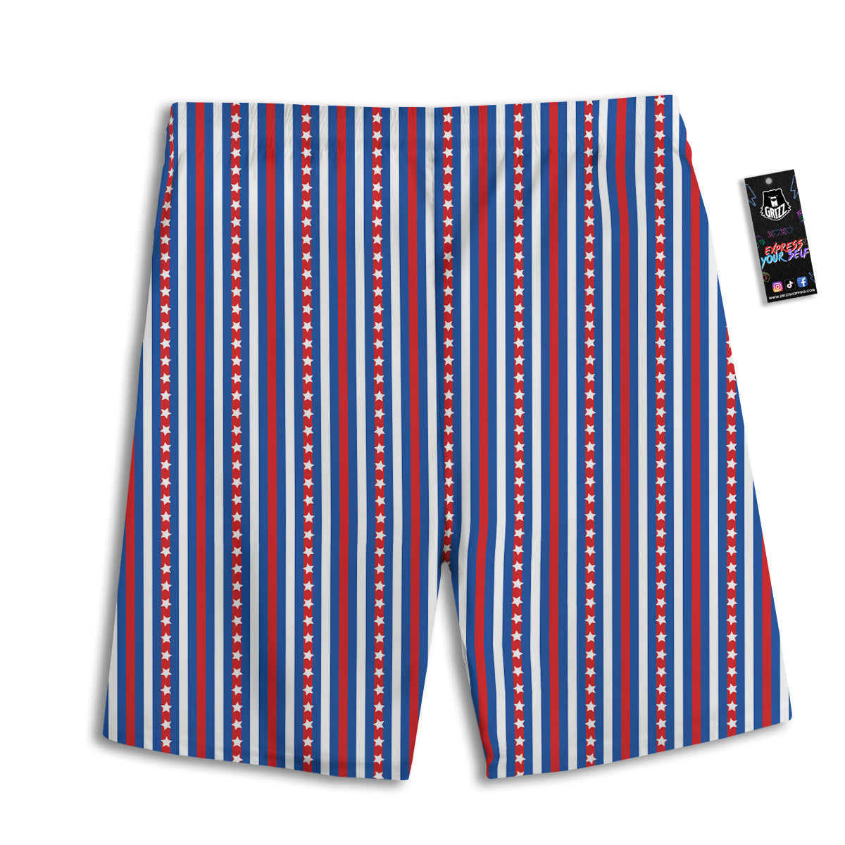 Independence Day USA Print Pattern Men's Athletic Shorts