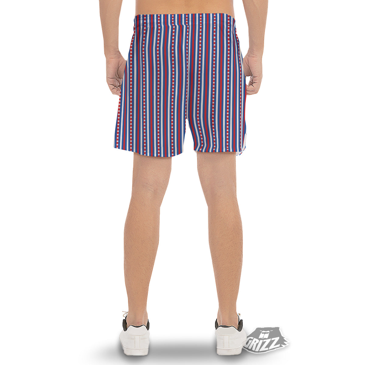 Independence Day USA Print Pattern Men's Gym Shorts-grizzshop