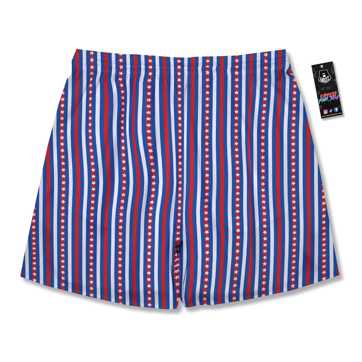 Independence Day USA Print Pattern Men's Running Shorts-grizzshop