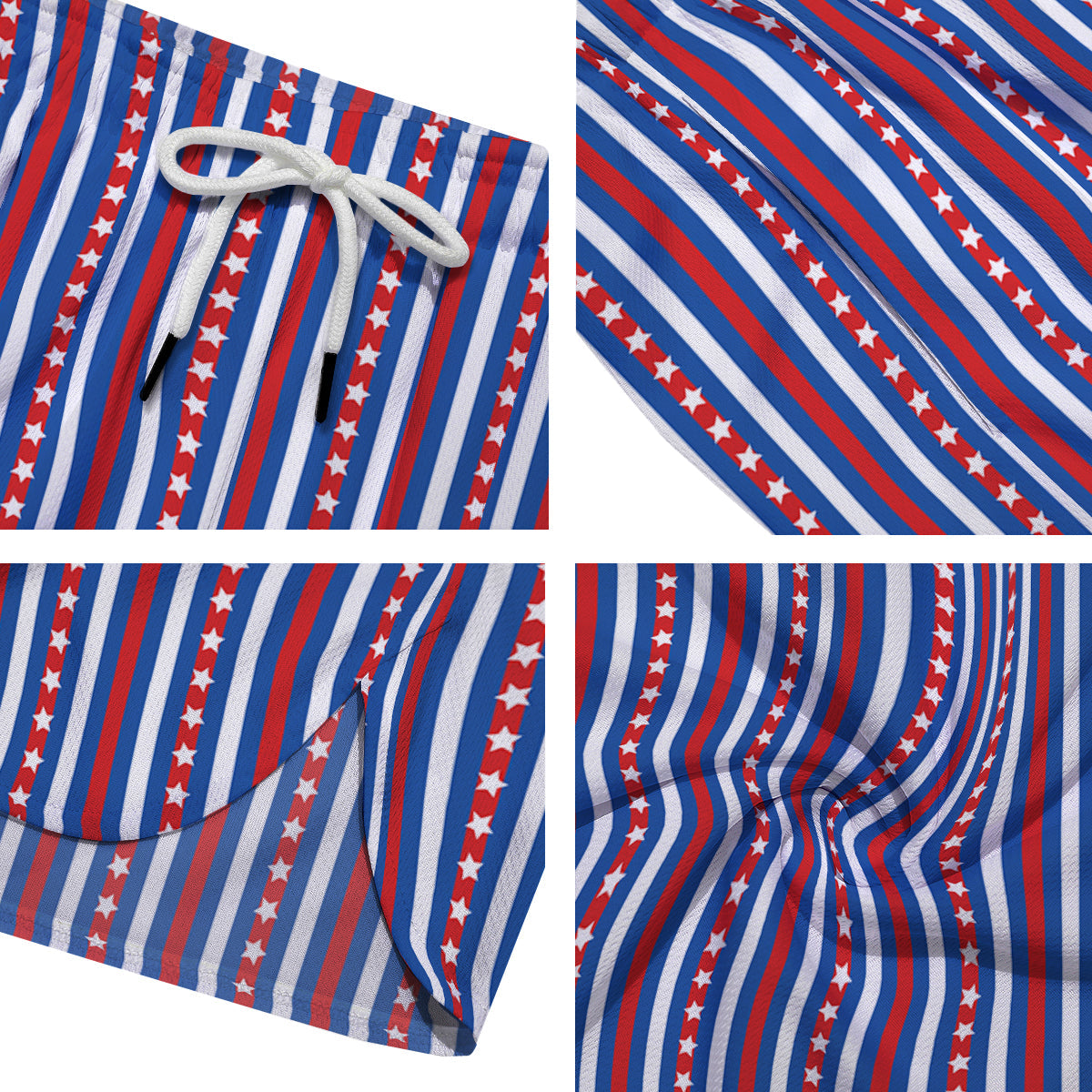 Independence Day USA Print Pattern Men's Running Shorts-grizzshop