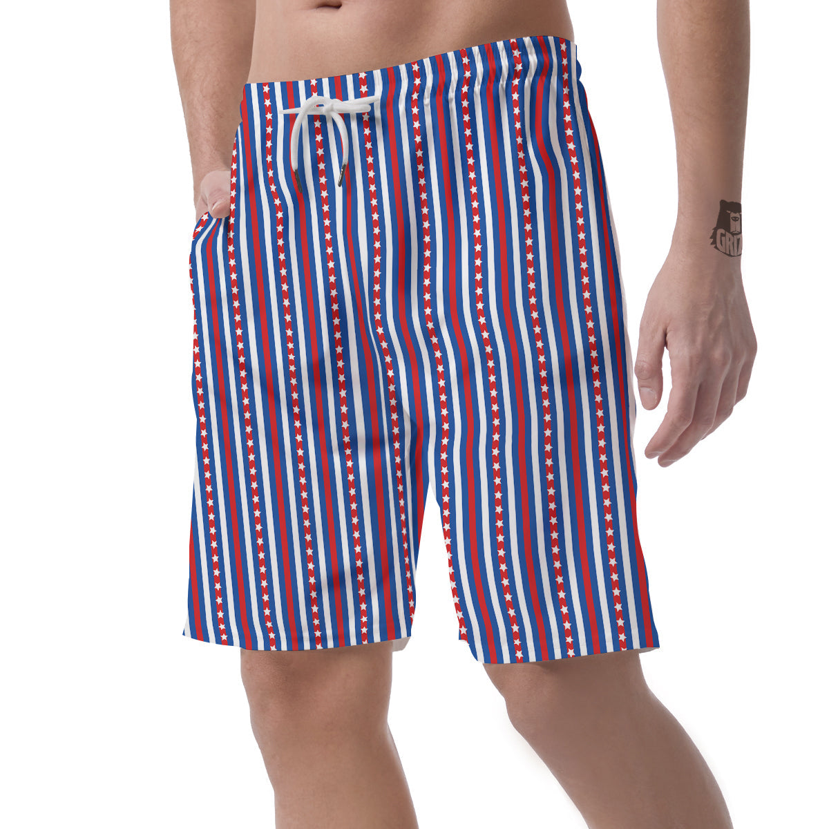 Independence Day USA Print Pattern Men's Shorts-grizzshop