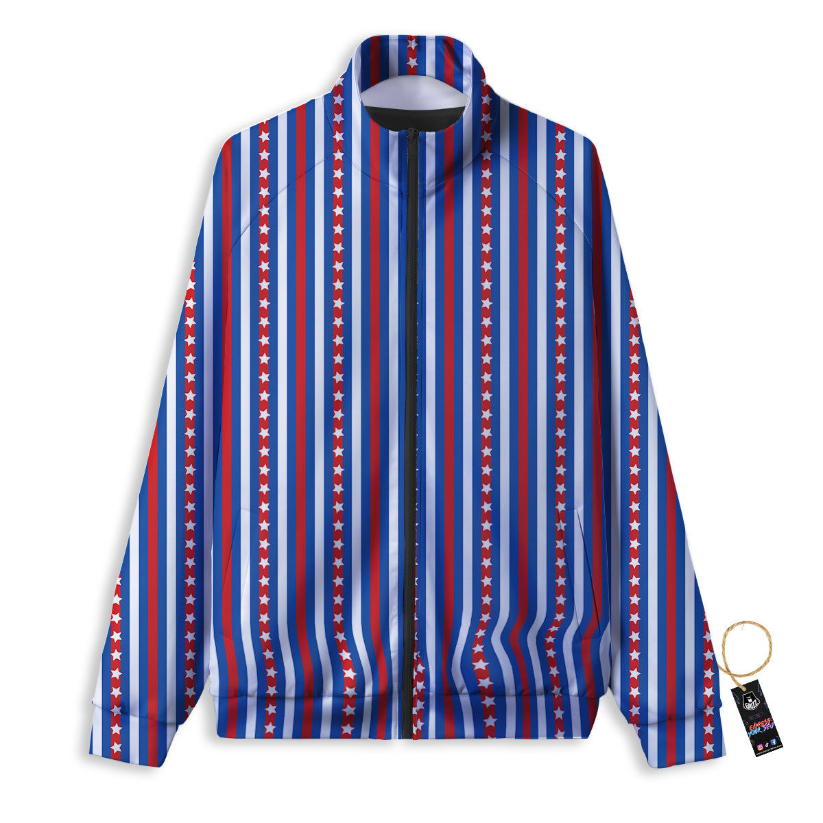 Independence Day USA Print Pattern Track Jacket-grizzshop