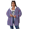 Independence Day USA Print Pattern Women's Sherpa Jacket-grizzshop