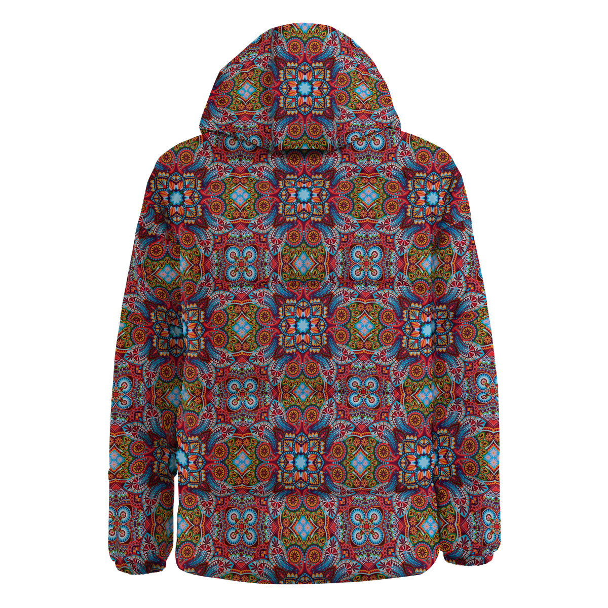 India Paisley Colorful Print Pattern Down Jacket-grizzshop