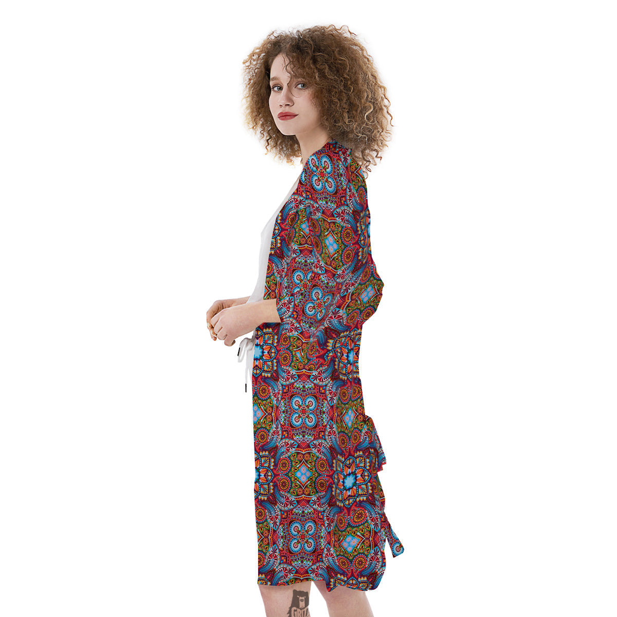 India Paisley Colorful Print Pattern Kimono-grizzshop