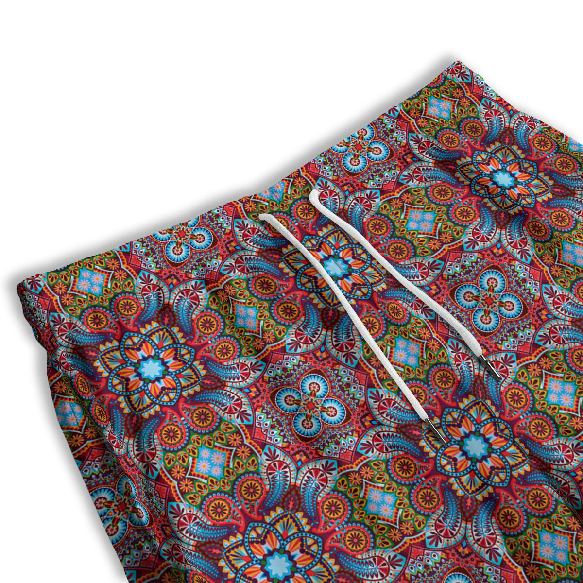 India Paisley Colorful Print Pattern Men's Athletic Shorts