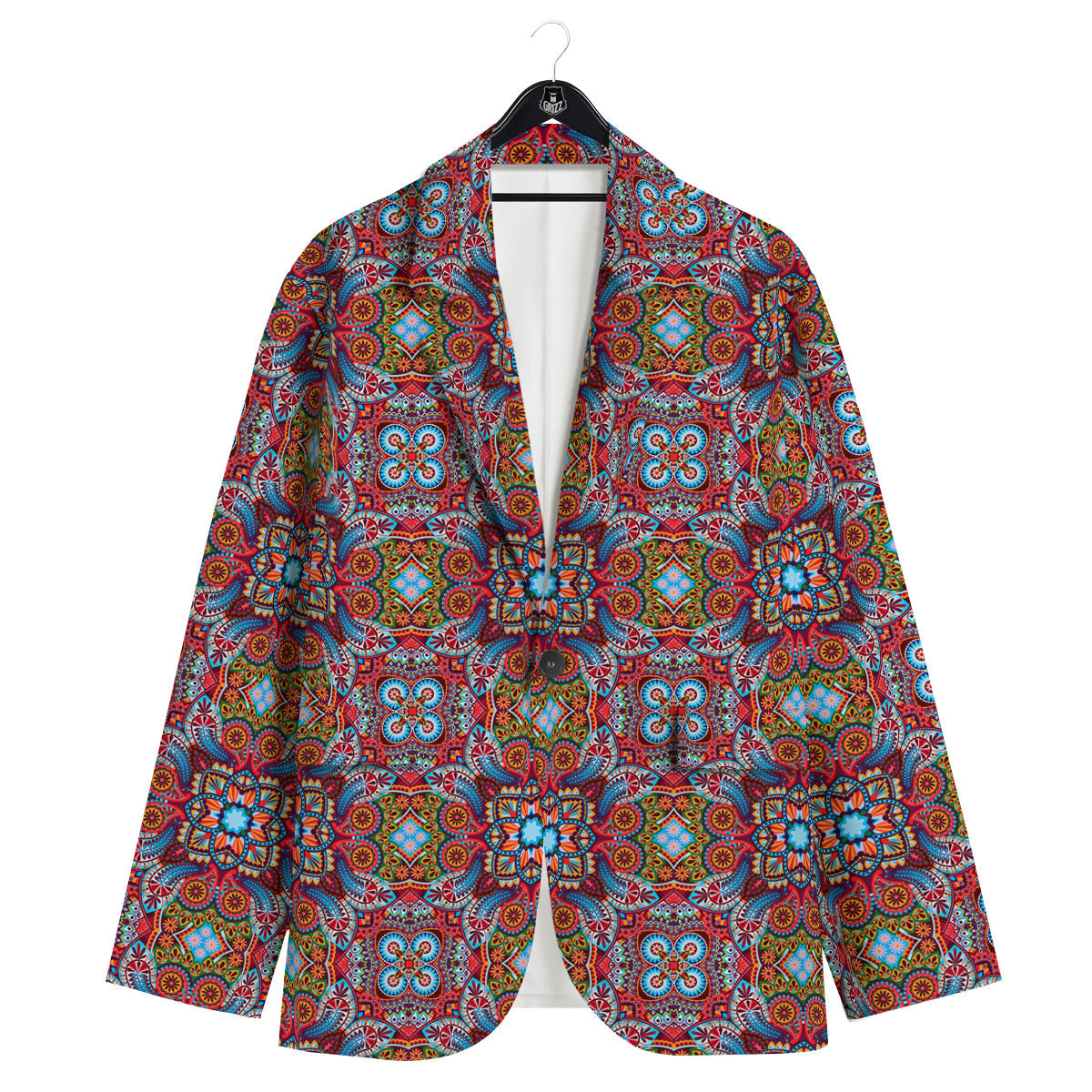 India Paisley Colorful Print Pattern Men's Sport Coat-grizzshop